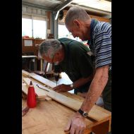 Working on a project at the Woodies